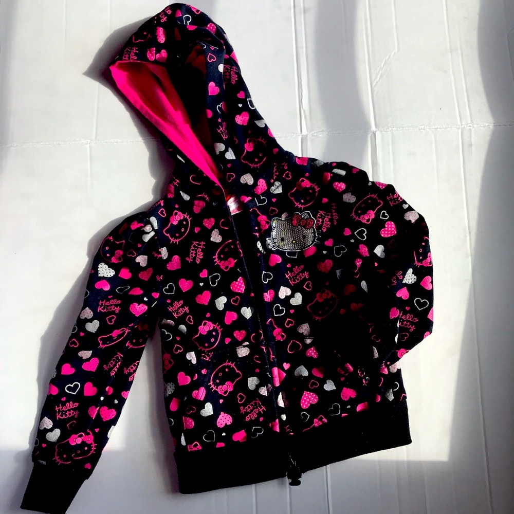 Hello Kitty Toddler girls jacket pink black 2T
